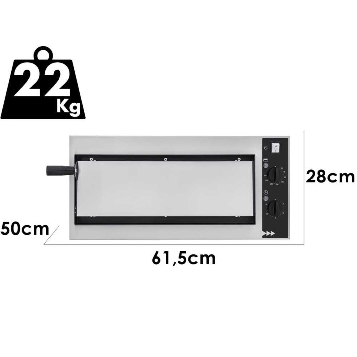 Prismafood SMALL BASIC 1/40 sähköuuni pizzalle, 1 600 W, 230 V