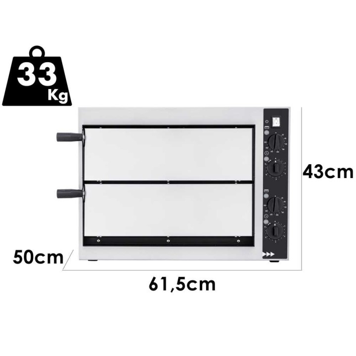 Prismafood SMALL BASIC 2/40 sähköinen pizzauuni, 2 400 W, 230 V