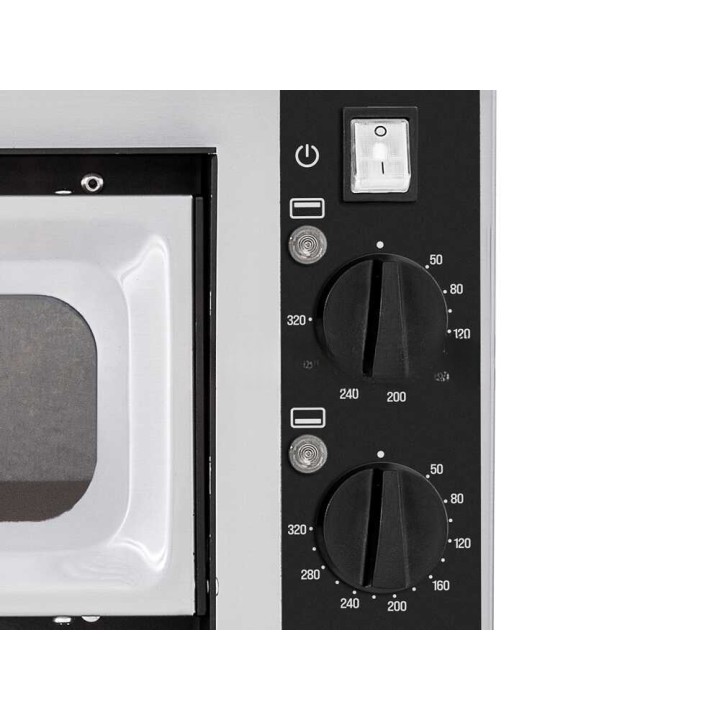 Prismafood SMALL BASIC 2/40 VETRO 4T sähköinen pizzauuni, 2 400 W, 230 V