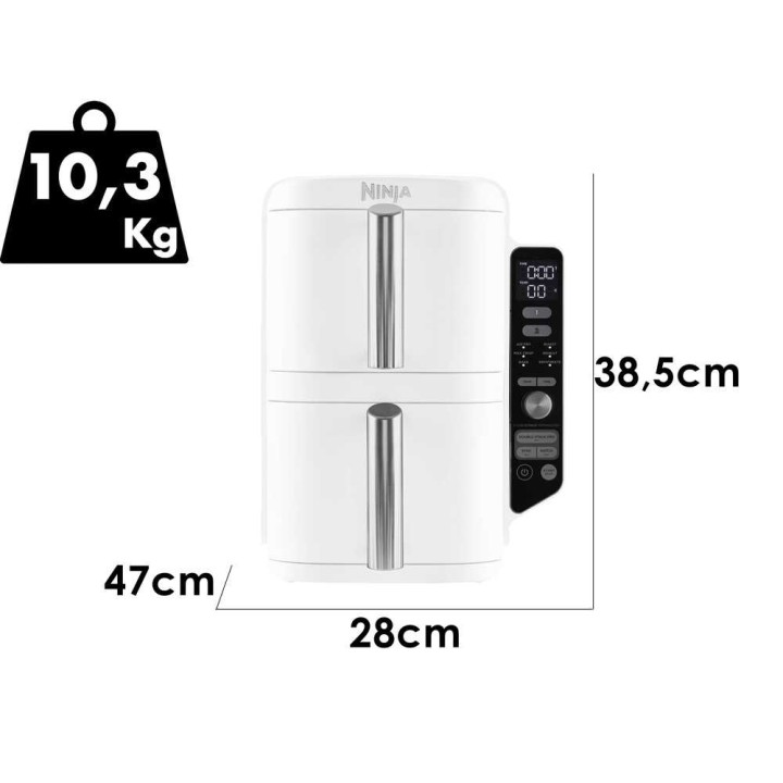 Ninja Double Stack XL SL400EUWH kuumailmakeitin, 9,5 l, 2 470 W