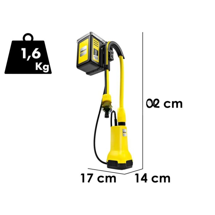 Kärcher BP 2.000-18 Barrel uppopumppu sadevedelle, 18 V, 2 000 l/h