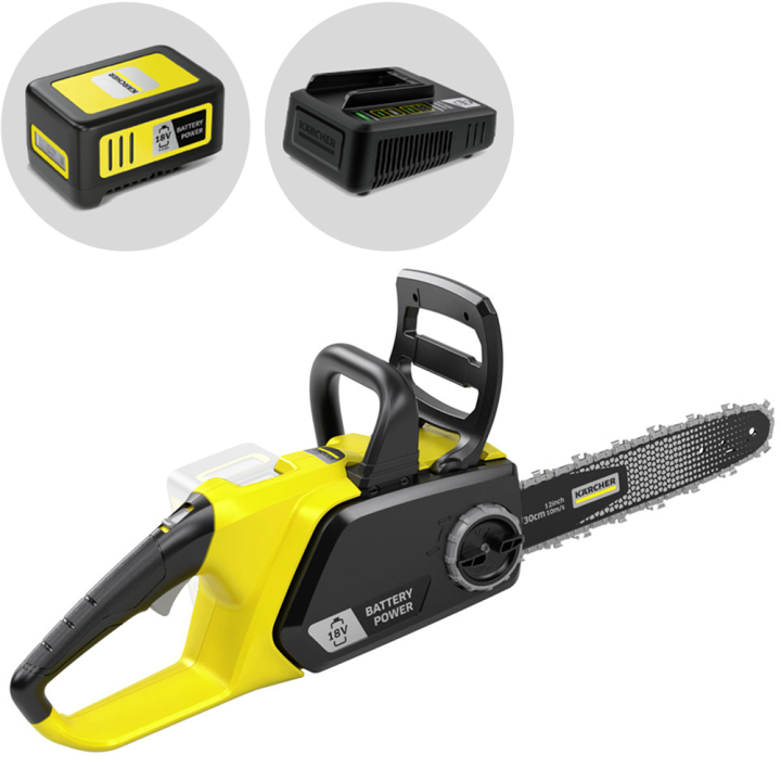 Karcher CNS 18 30 akkuketjusaha 30 cm 18 V 5 Ah akku ja laturi