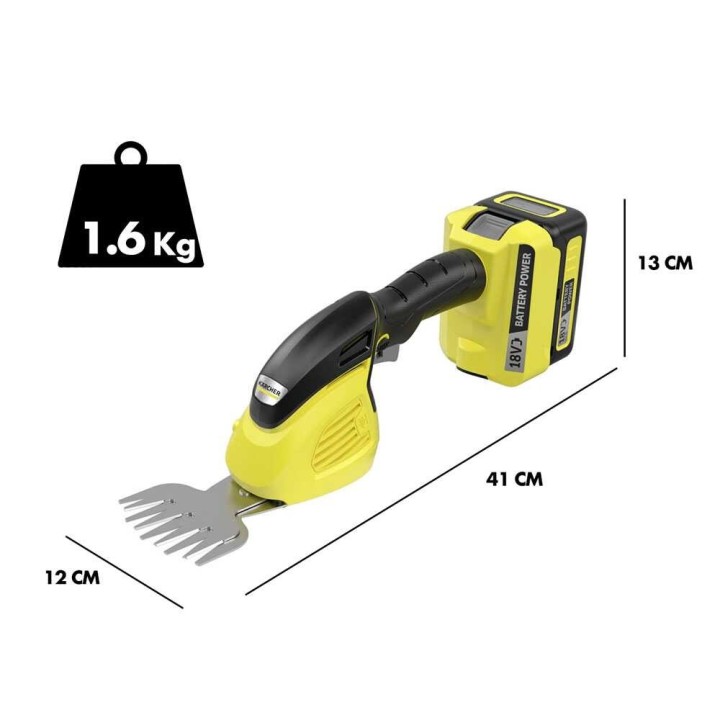 Karcher GSH 18-20 akkukäyttöiset ruoho- ja pensassakset, 18 V, 5 Ah