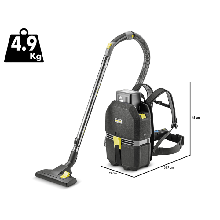 Karcher BVL 3/1 Bp selkäimuri, 350 W, 36 V, 6 Ah