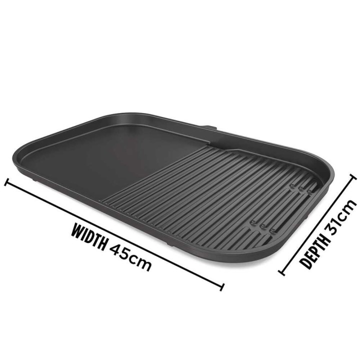 Ninja Woodfire XL yhdistelmägrillilevy, sileä ja uritettu, 45 × 31 cm