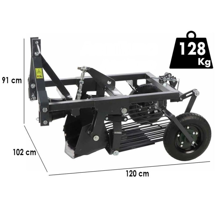 B-PH 500 perunannostin traktorille, 50 cm, värähtelevät seulat, 20–30 HP