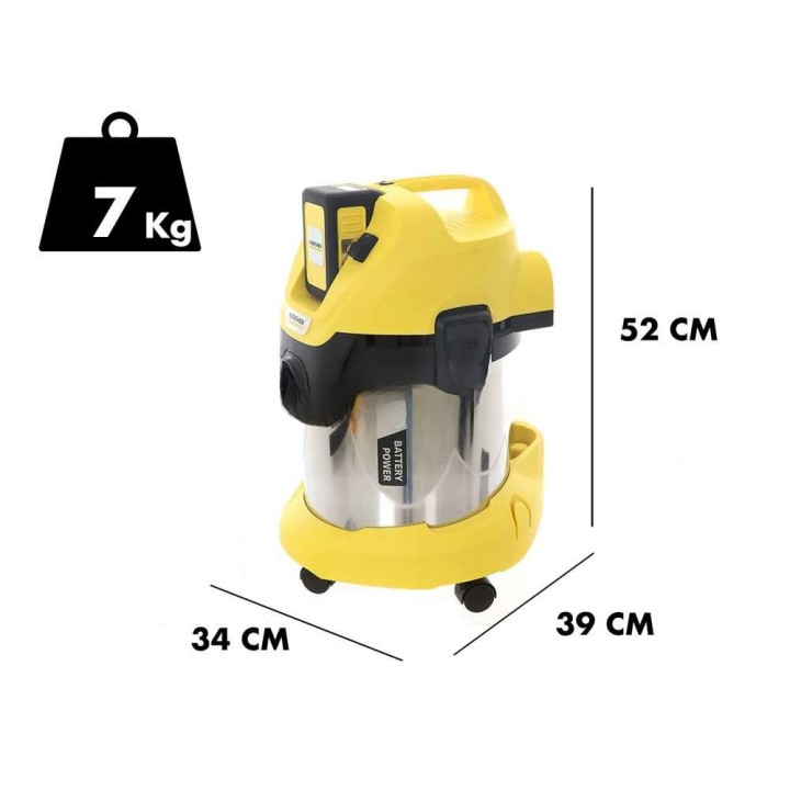 Karcher WD 3 Premium Battery märkä-kuivaimuri, 36 V, 17 l