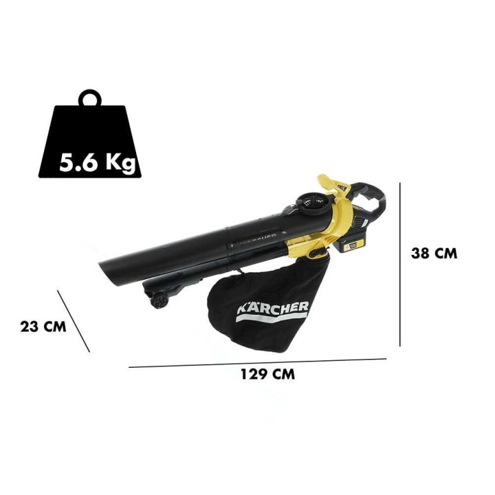 Karcher BLV 36-240 akkukäyttöinen lehti-imuri ja puhallin, 36 V, 6 Ah