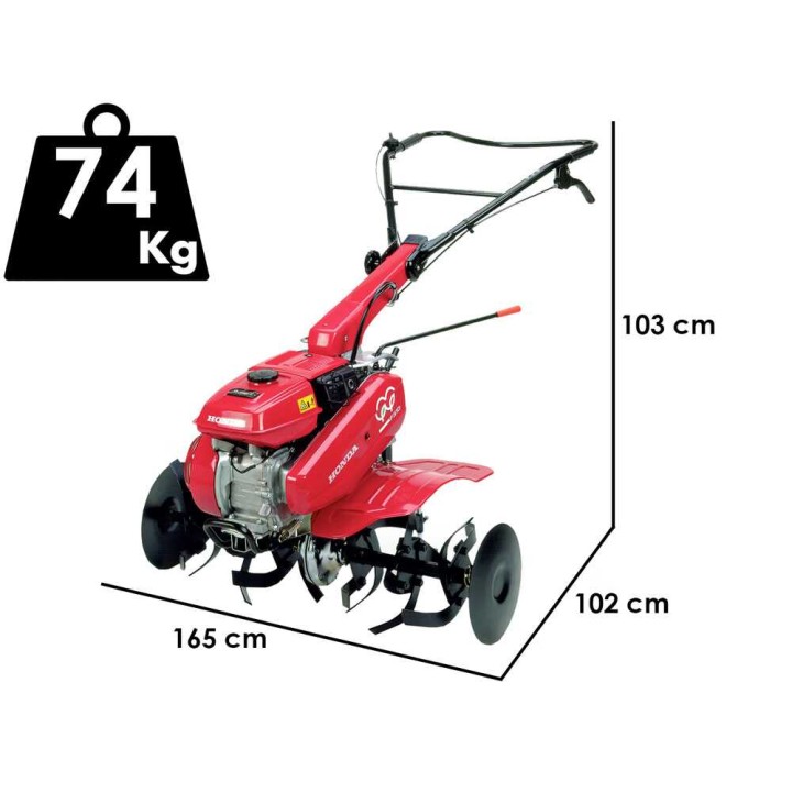 Honda F 510 bensiinijyrsin, Honda GX160, 5,5 HP, 80 cm, 6+2 vaihdetta
