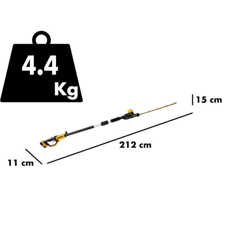 DeWalt DCMPH566P1-QW akkupensasleikkuri, 55 cm, 18 V, 2 Ah