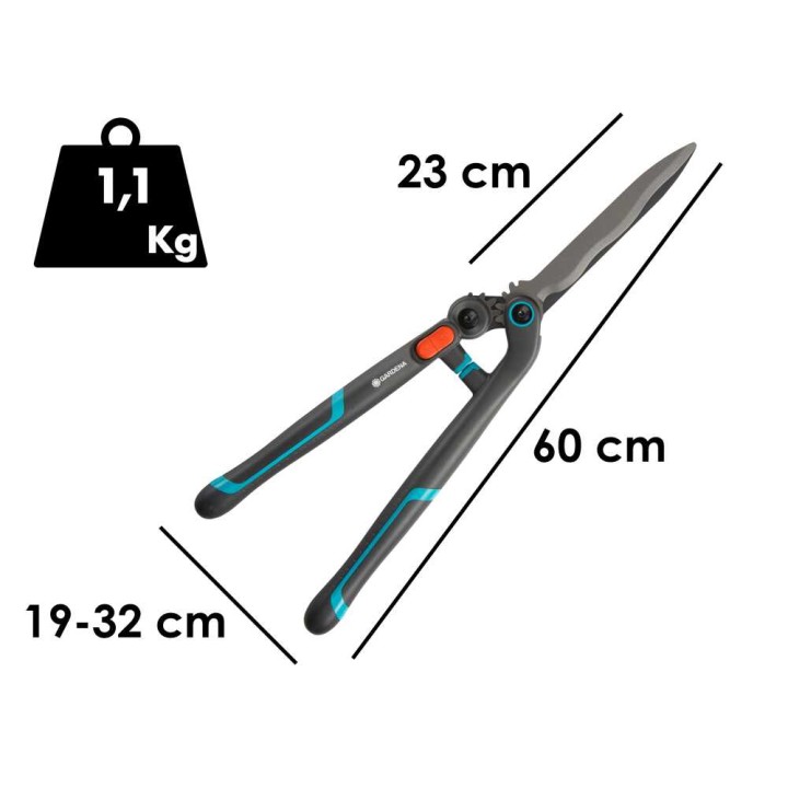 Gardena EnergyCut 2in1 pensassakset, 600 mm, 230 mm terät, 12303-20