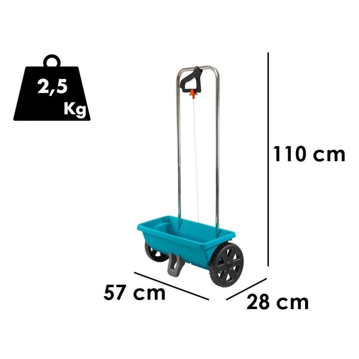 Gardena 432-20 työnnettävä levitin, 12,5 l, työleveys 45 cm