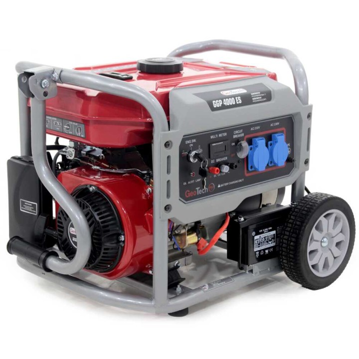 GeoTech Pro GGP 4000 ES bensiinikäyttöinen generaattori 3 2 kW 230 V AVR