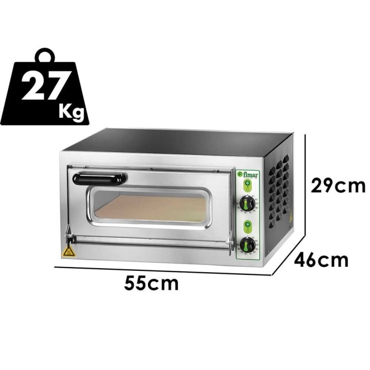 Fimar MICROV1C sähköuuni pizzalle, 2 200 W, 230 V, 500 °C