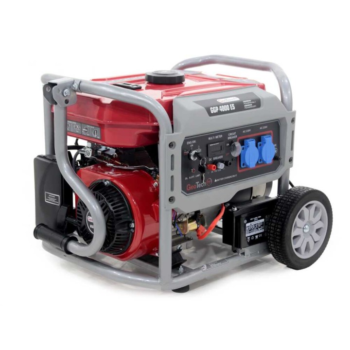 GeoTech Pro GGP 4000 ES bensiinikäyttöinen generaattori, 3,2 kW, 230 V, AVR