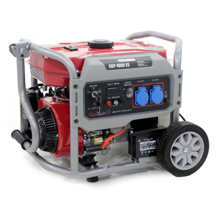 GeoTech Pro GGP 4000 ES bensiinikäyttöinen generaattori, 3,2 kW, 230 V, AVR