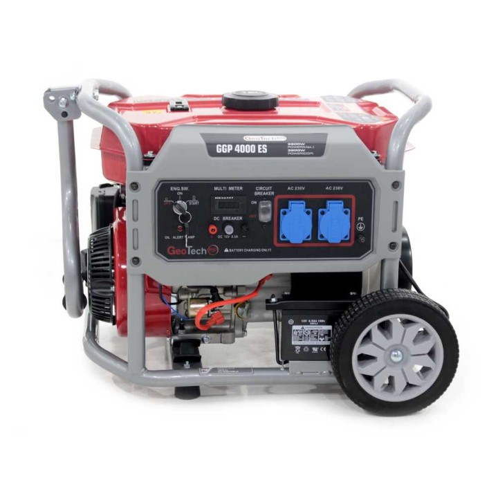 GeoTech Pro GGP 4000 ES bensiinikäyttöinen generaattori, 3,2 kW, 230 V, AVR