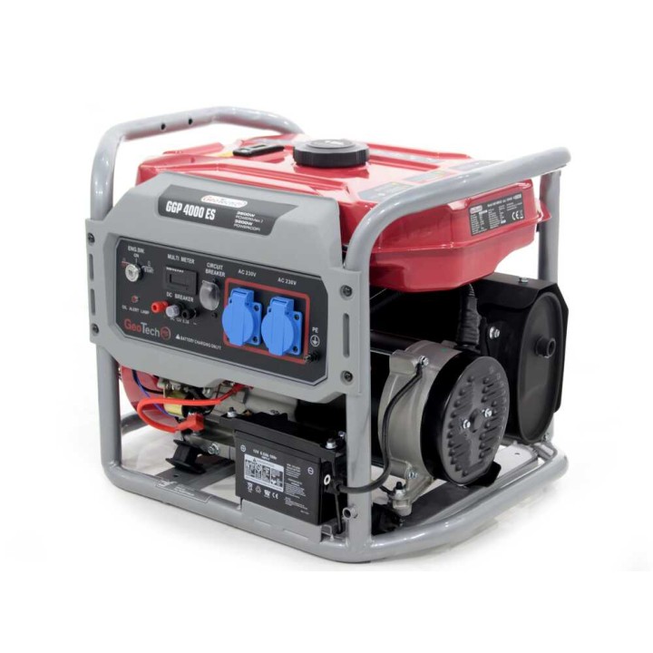 GeoTech Pro GGP 4000 ES bensiinikäyttöinen generaattori, 3,2 kW, 230 V, AVR