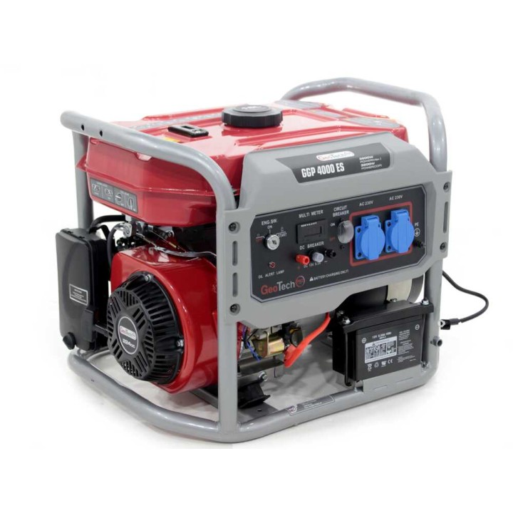 GeoTech Pro GGP 4000 ES bensiinikäyttöinen generaattori, 3,2 kW, 230 V, AVR