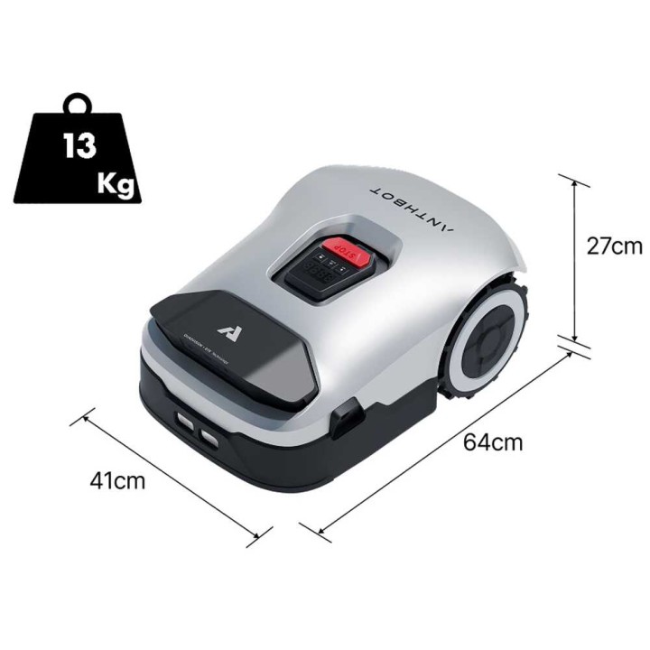 Anthbot Genie 3000 robottiruohonleikkuri ilman rajakaapelia, 3 600 m², 18 V