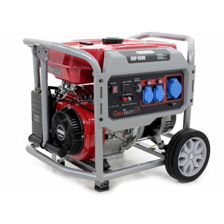 GeoTech Pro GGP 6500 bensiinikäyttöinen generaattori, 5,4 kW, 230 V, AVR