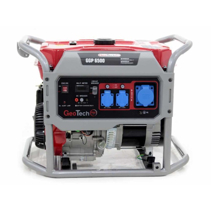 GeoTech Pro GGP 6500 bensiinikäyttöinen generaattori, 5,4 kW, 230 V, AVR