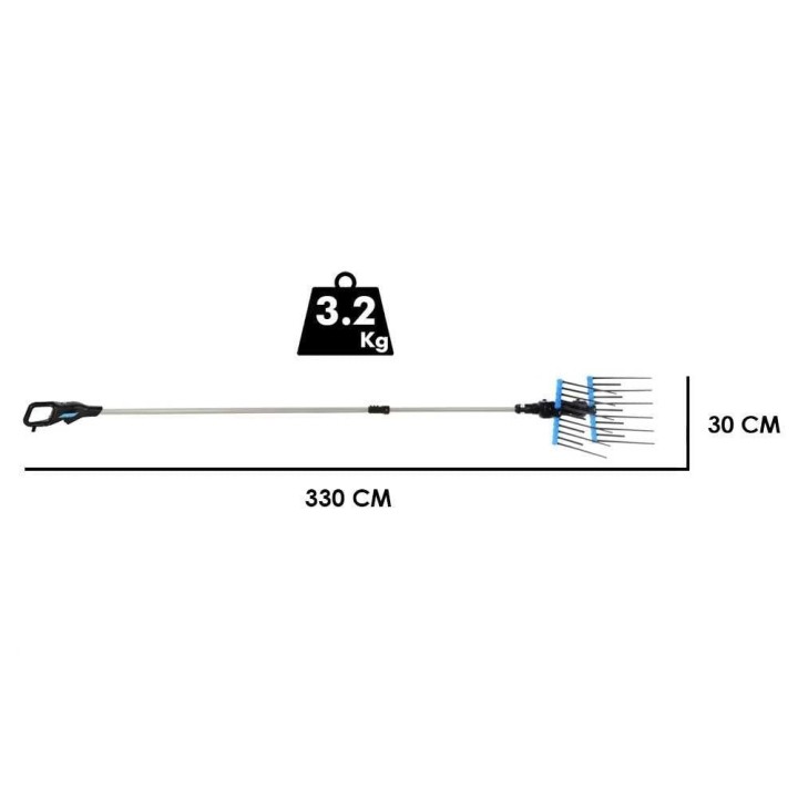 Campagnola Alice STAR ECO Plug-in sähköinen oliivinkerääjä, 325 W, 12 V, 245–330 cm