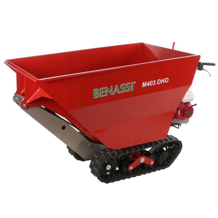 Benassi M403DHO telaketjukuljetin, hydraulinen dumper-lava, 400 kg, Honda GX160