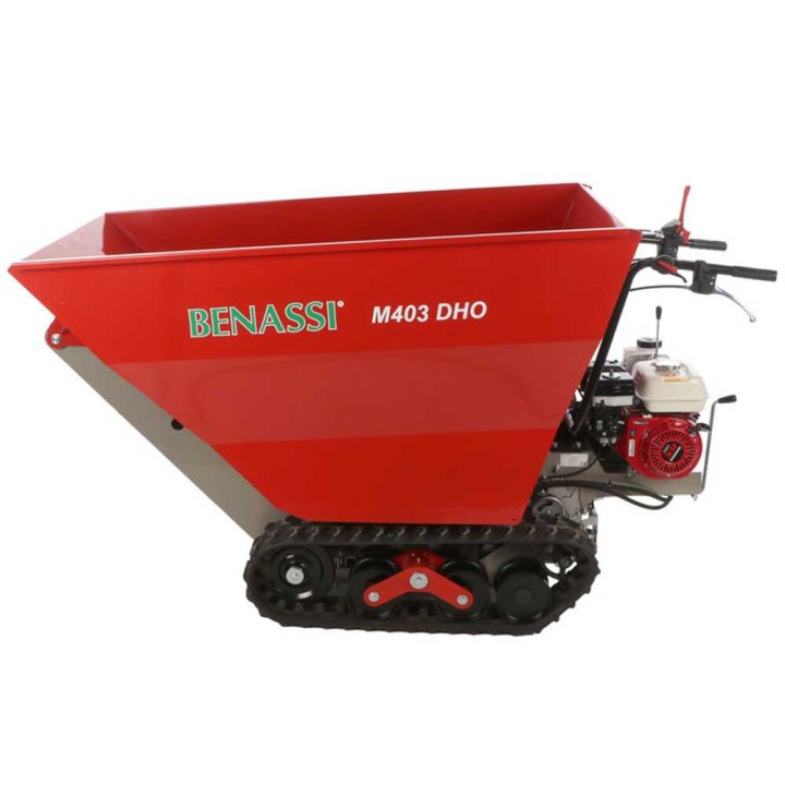 Benassi M403DHO telaketjukuljetin, hydraulinen dumper-lava, 400 kg, Honda GX160