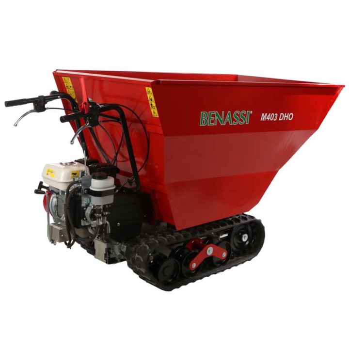 Benassi M403DHO telaketjukuljetin, hydraulinen dumper-lava, 400 kg, Honda GX160