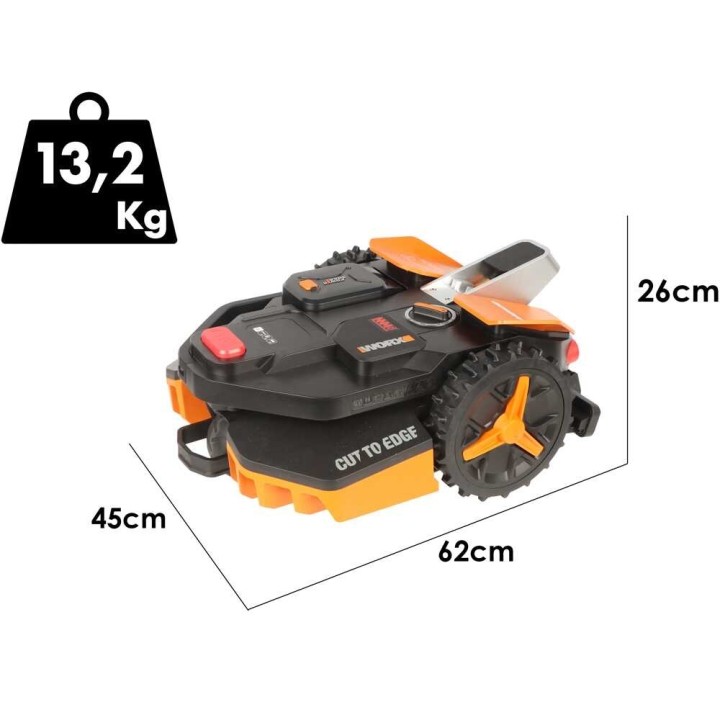Worx Landroid Vision S250 WR202E robottiruohonleikkuri, 20 V, ilman rajalankaa