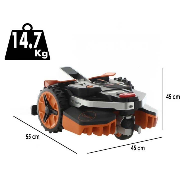 Worx Landroid Vision M800 WR208E robottiruohonleikkuri, 800 m², 20 V, ilman perimetersilmukkaa