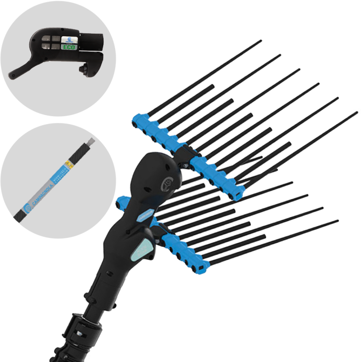 Campagnola Alice STAR ECO oliivinkorjuukampa 230 cm hiilikuituvarsi 325 W 12 V