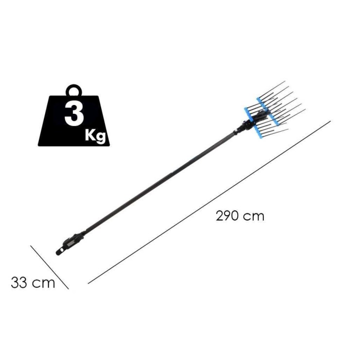 Campagnola Alice STAR ECO oliivinkorjuukampa, 230 cm hiilikuituvarsi, 325 W, 12 V