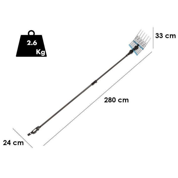 Campagnola Alice STAR ECO sähköinen oliivinkorjuukampa, hiilikuituvarsi, 12 V, 325 W