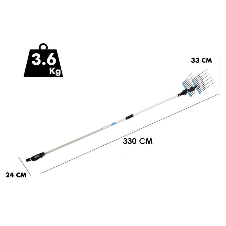 Campagnola Alice STAR ECO oliivinkorjuukampa, teleskooppivarsi 245–330 cm, 12 V, 325 W