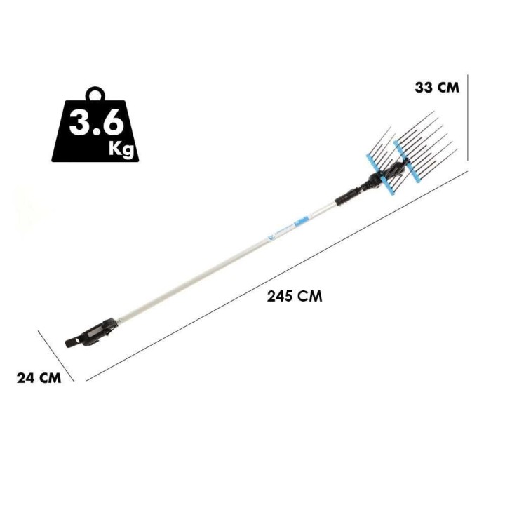 Campagnola Alice STAR ECO oliivinkorjuukampa, teleskooppivarsi 245–330 cm, 12 V, 325 W