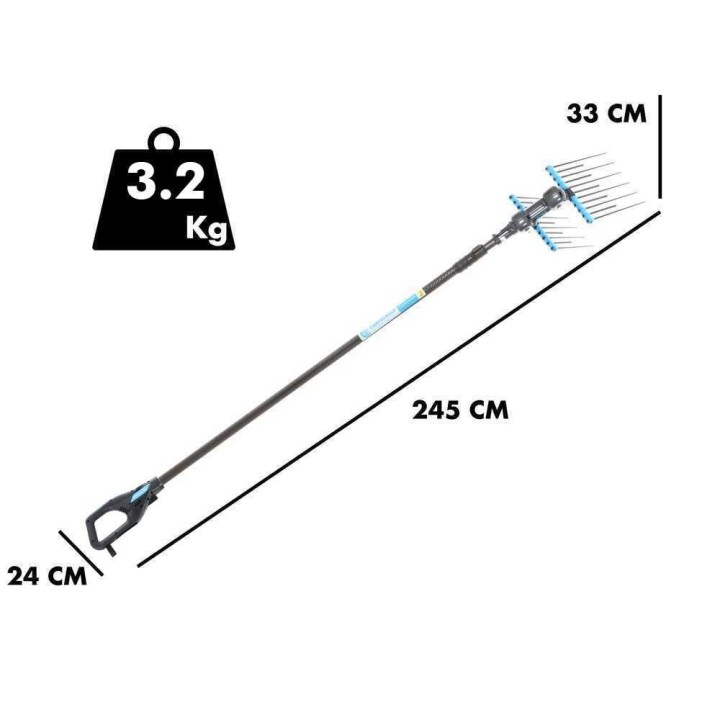 Campagnola Alice STAR 58 PLUS oliiviharava, hiilikuituvarsi 245–330 cm, 350 W, 58 V