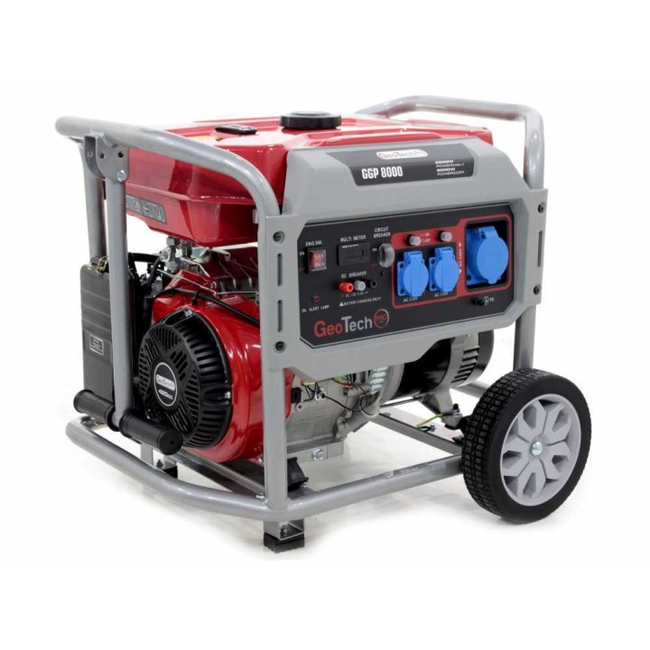 GeoTech Pro GGP 8000 generaattori, 6 kW, AVR, 230 V, pyörällinen