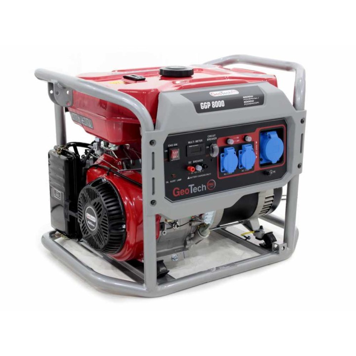 GeoTech Pro GGP 8000 generaattori, 6 kW, AVR, 230 V, pyörällinen