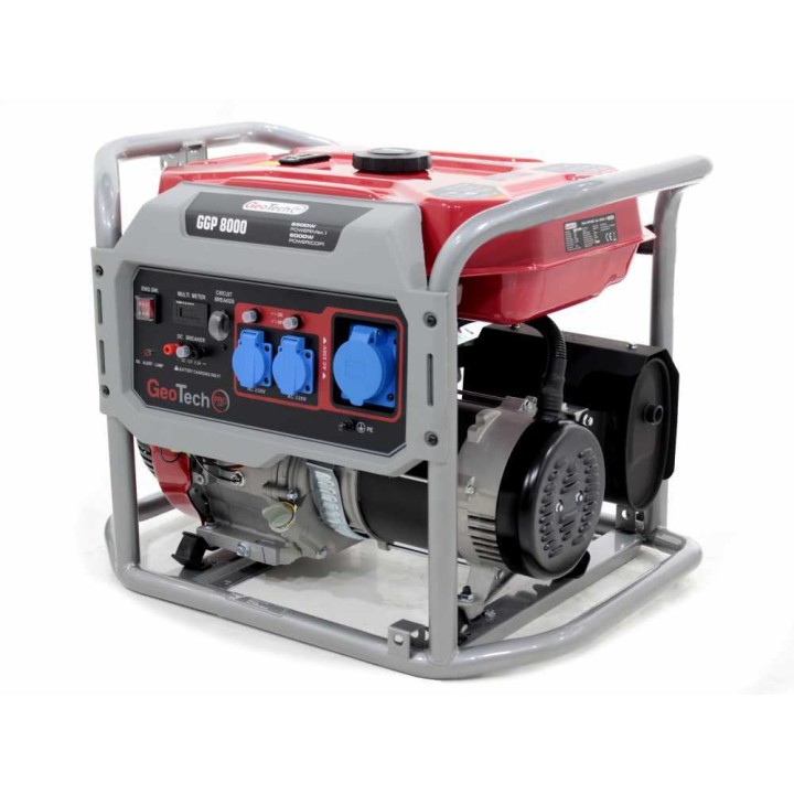 GeoTech Pro GGP 8000 generaattori, 6 kW, AVR, 230 V, pyörällinen