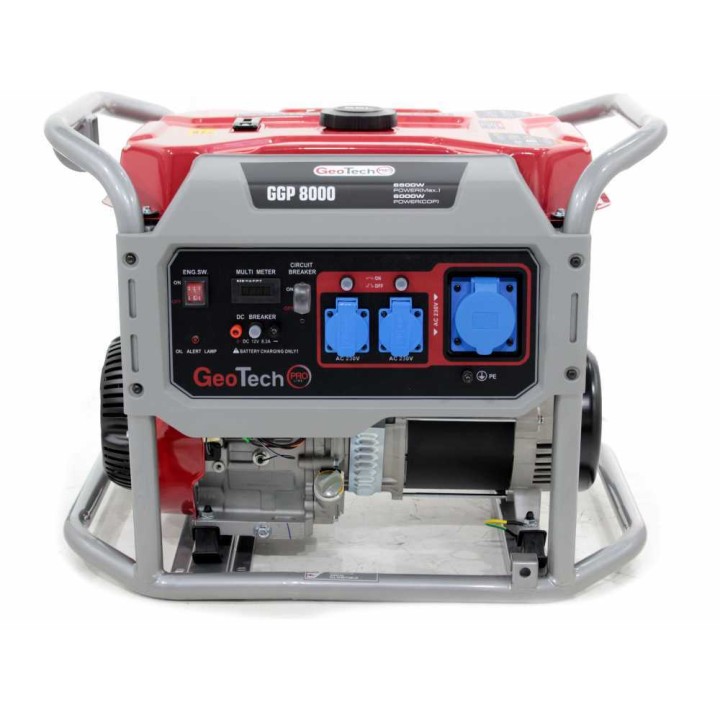 GeoTech Pro GGP 8000 generaattori, 6 kW, AVR, 230 V, pyörällinen