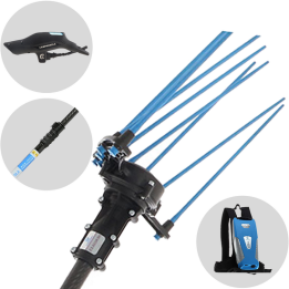 Campagnola Hercules 58V sähköinen oliivinkerääjä hiilikuituvarsi 235 320 cm 350 W reppuakku