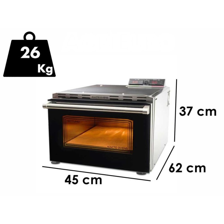 Nettuno ADVANCED sähköpizzauuni, 2 975 W, 510 °C, ruostumaton teräs