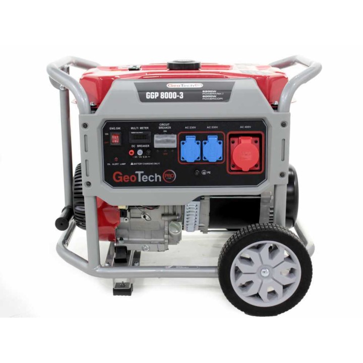 GeoTech Pro GGP 8000-3 kolmivaihegeneraattori, 6 kW, AVR, 230/400 V