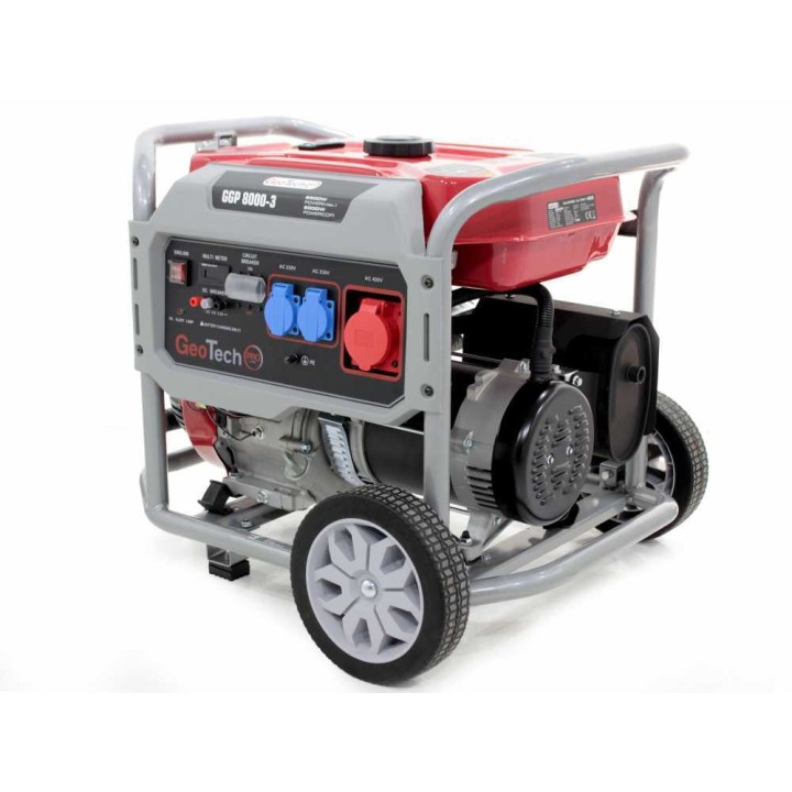 GeoTech Pro GGP 8000-3 kolmivaihegeneraattori, 6 kW, AVR, 230/400 V