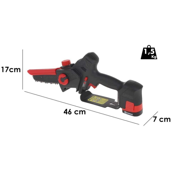 Zanon ZP 120 akkukäyttöinen oksasaha, 12 cm, 2 × 16,8 V 2,5 Ah