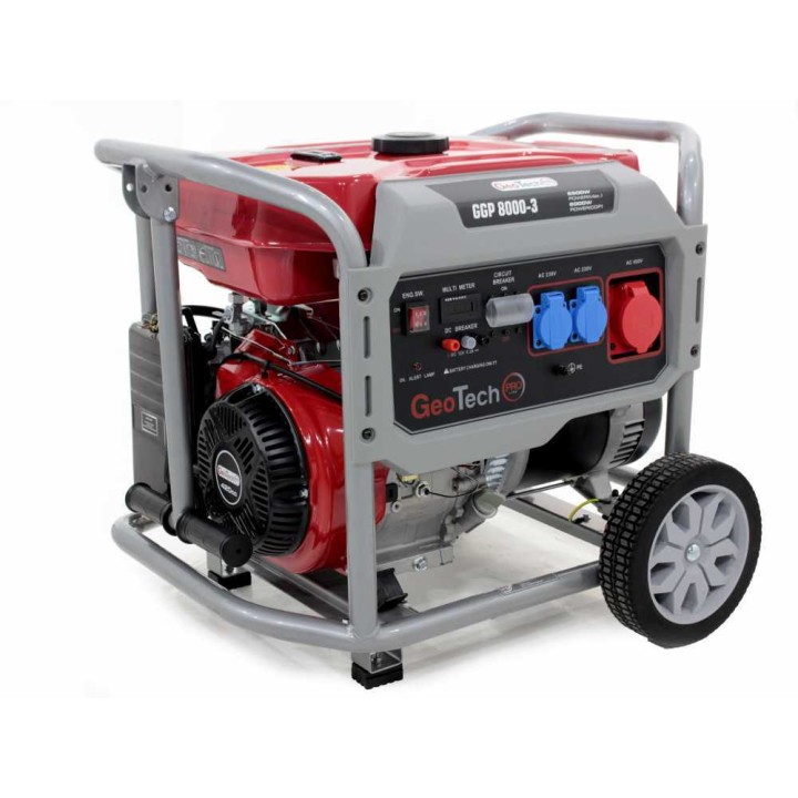 GeoTech Pro GGP 8000-3 kolmivaihegeneraattori, 6 kW, AVR, 230/400 V