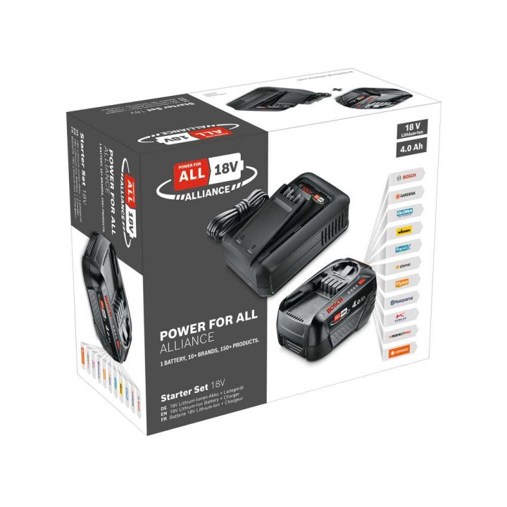 Bosch 18 V aloitussarja, 4,0 Ah akku ja AL 18V-20-laturi