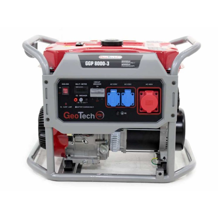 GeoTech Pro GGP 8000-3 kolmivaihegeneraattori, 6 kW, AVR, 230/400 V